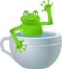 Unexpected Frog In My Tea Clip Art